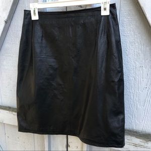 100% leather pencil skirt